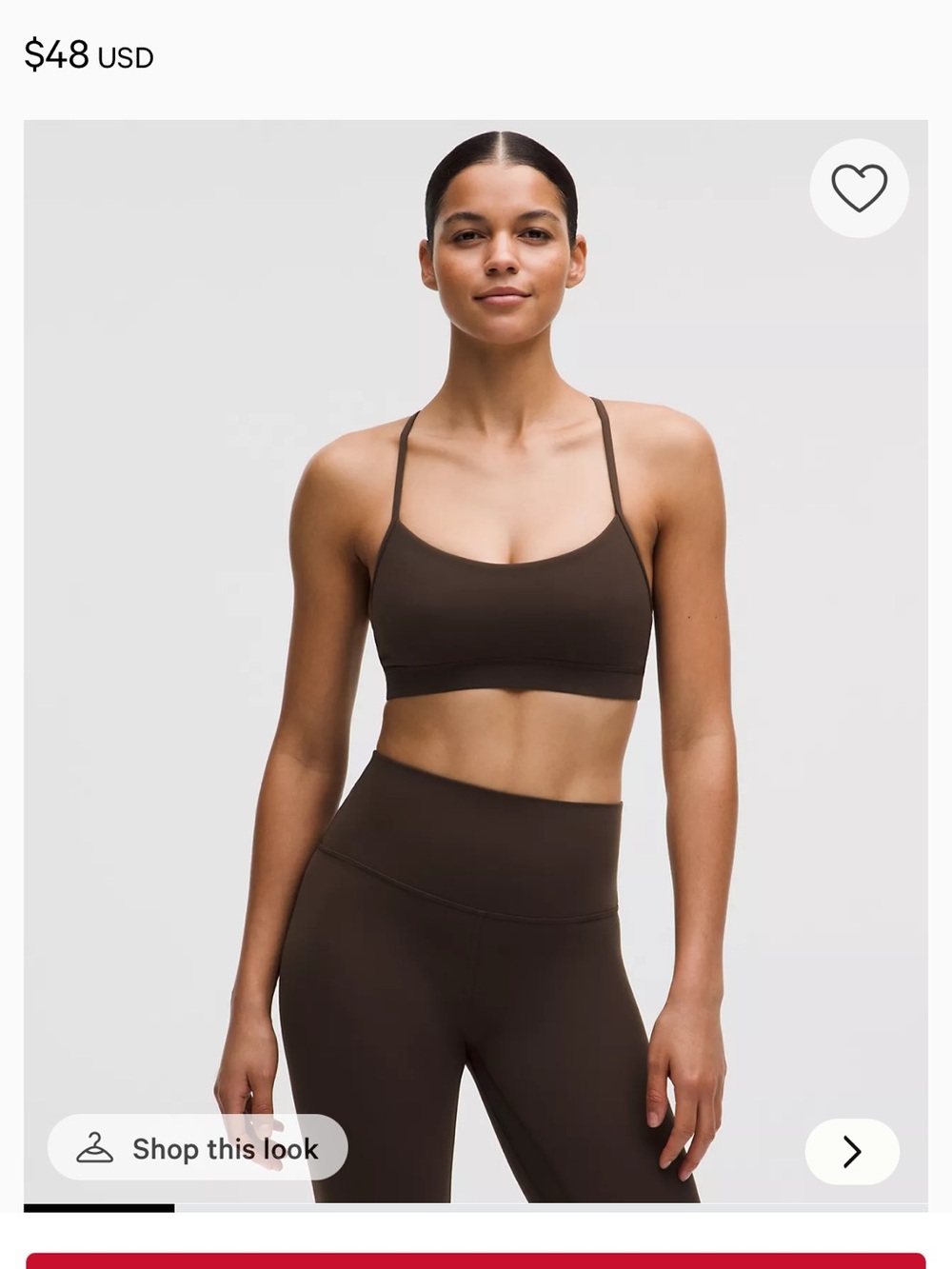 LuluLemon flow Y bra Nulu - Sequoyah size 8
